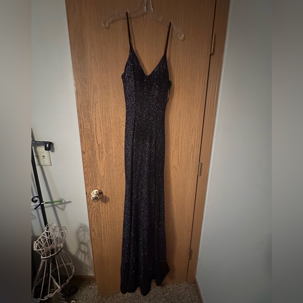 Elegant Navy Evening Gown- size Small